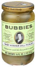 Bubbies® Kosher Dill Pickles 16 oz. product image.
