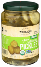 Organic Kosher Sliced Dill Pickles product image.