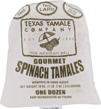 Spinach Jack Cheese Tamale product image.