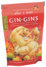 Gin Gins Spicy Apple Chewy Ginger Candy product image.