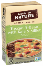 Back To Nature Tuscan 3 Bean Soup With Kale & Millet 17.4 oz product image.