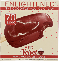 Enlightened Red Velvet Ice Cream Bar 4 bars product image.