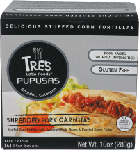 Shredded Pork & Pinto Bean Pupusas product image.
