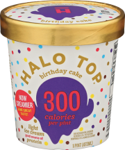 Halo Top Birthday Cake Ice Cream 1 pint product image.