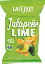 Jalapeno Lime Tortilla Chips product image.