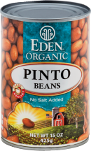 Eden Pinto Beans 15 oz. product image.