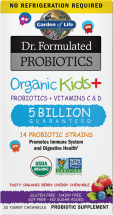 Dr. Formulated Probiotics Organic Kids+30 chewables product image.