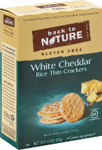 White Cheddar Rice Thin Crackers product image.