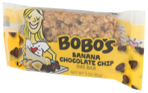 Bobo’s Oat Bars Banana Chocolate Chip 3 oz product image.