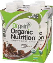 Orgain® Chocolate Fudge Shake 4 pk product image.