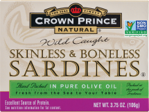 Skinless & Boneless Sardines in product image.