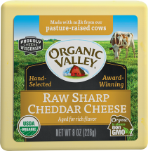 Organic Raw Sharp Cheddar Cheese product image.