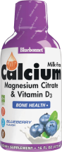 Blueberry Liquid Calcium Magnesium Citrate product image.